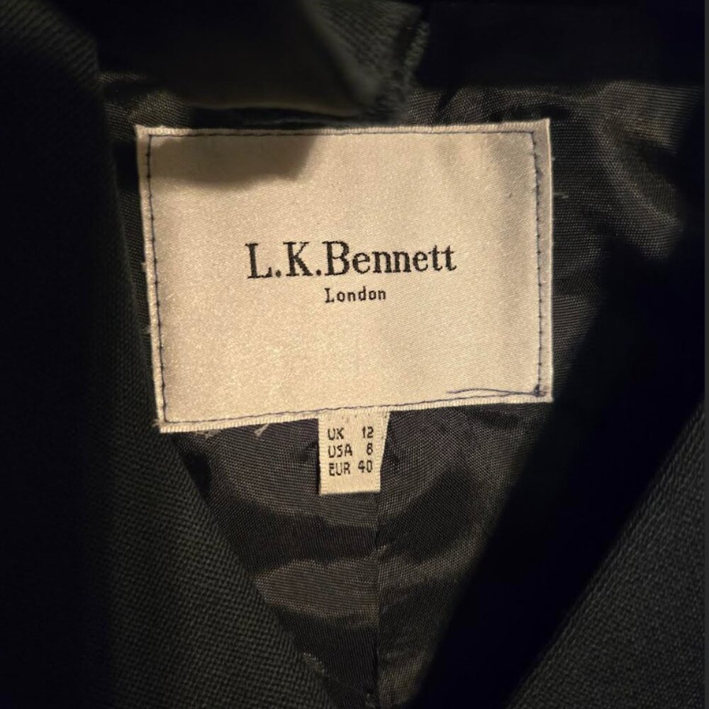 RARE LK Bennett Dark Green Jude Jacket and  Matching Davina Dress - Size 8 - Picture 7 of 8